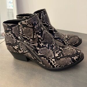 Snakeskin Ankle Boots